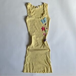 Yellow Chemise with Butterfly and Star Accents